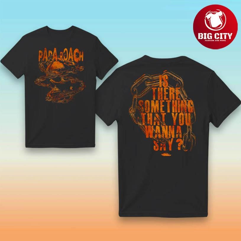 Papa Roach Orange Skull In Chains 2025 Two Sided Shirt Unisex T-shirt, Sweatshirt, Hoodie, Long Sleeve Tee - T-Shirt, Sweatshirt, Hoodie