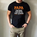 Papa Man Myth Legend Awesome Dad Shirt Best Dad Funny Dad Tops T-Shirts, Hoodie, Sweatshirt - T-Shirt, Sweatshirt, Hoodie