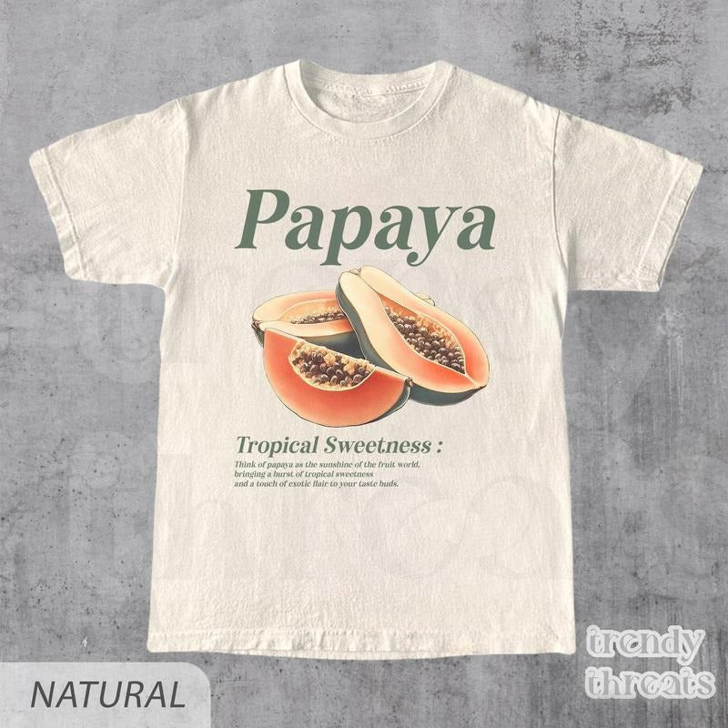 Papaya Vintage Fruit Shirt Fruit Shirt Boho Shirt Fruit Papaya Shirt Shirt Retro Teestyle{N002}2 T-Shirts, Hoodie, Sweatshirt - T-Shirt, Sweatshirt, Hoodie