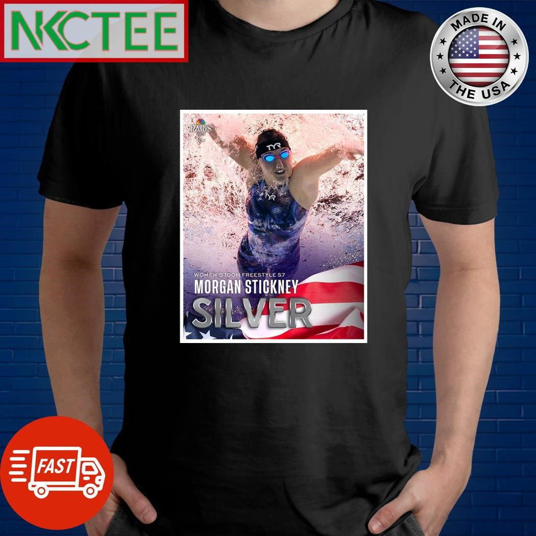 Paris Paralympics 2024 Morgan Stickney silver shirt Unisex T-shirt, Sweatshirt, Hoodie, Long Sleeve Tee - T-Shirt, Sweatshirt, Hoodie