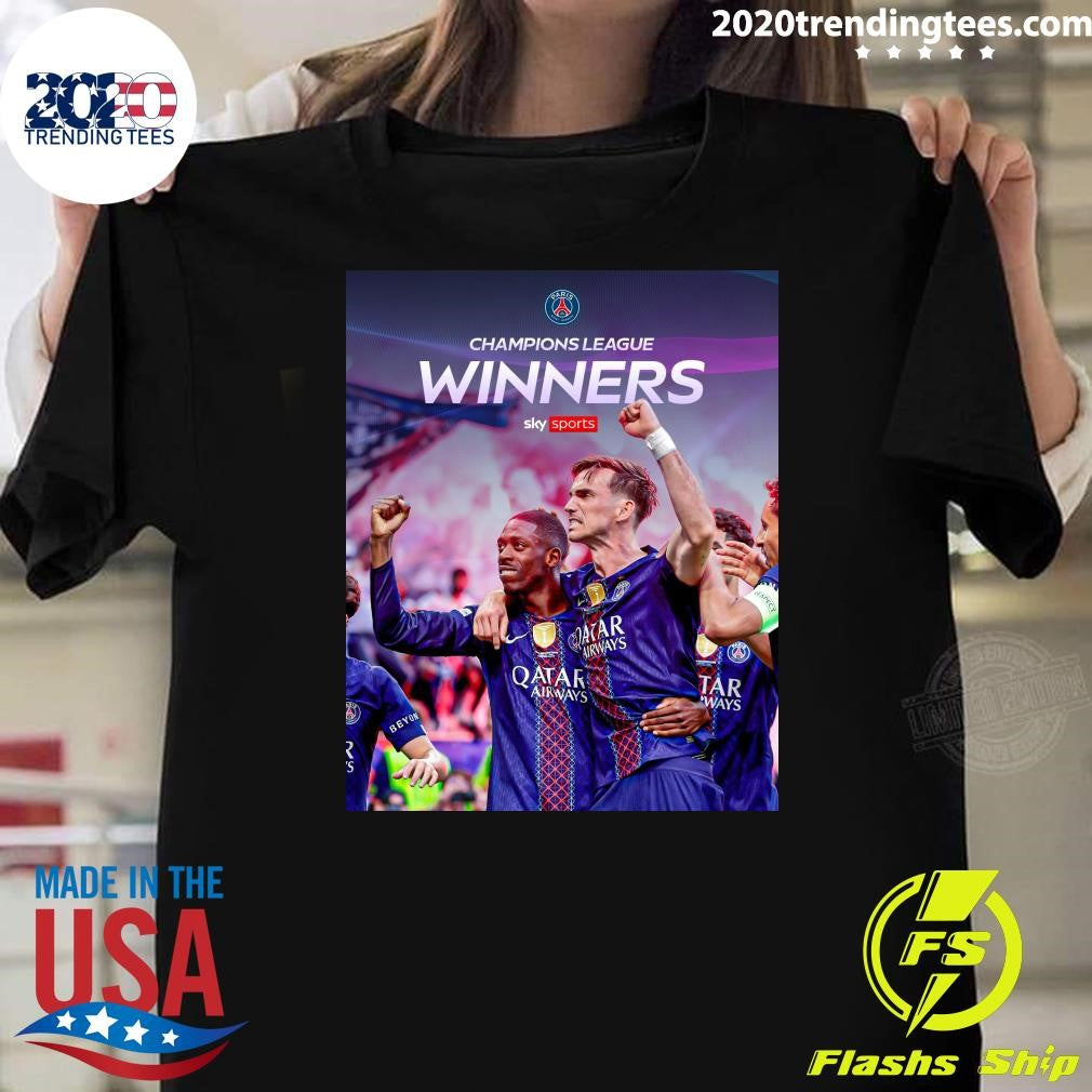 Paris Saint-Germain Champions League Winners 2025-2026 Shirt Unisex T-shirt, Sweatshirt, Hoodie, Long Sleeve Tee - T-Shirt, Sweatshirt, Hoodie