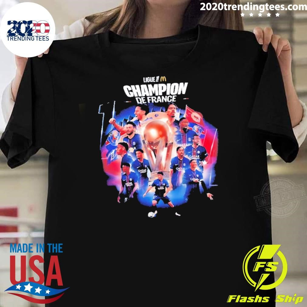 Paris Saint-germain Win 2025-26 Ligue 1 Champions Shirt Unisex T-shirt, Sweatshirt, Hoodie, Long Sleeve Tee - T-Shirt, Sweatshirt, Hoodie