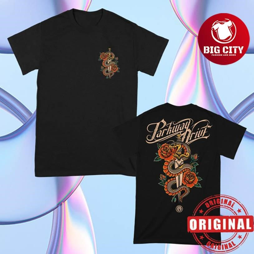 Parkway Drive Snake &amp; Dagger Two Sided Shirt Unisex T-shirt, Sweatshirt, Hoodie, Long Sleeve Tee - T-Shirt, Sweatshirt, Hoodie