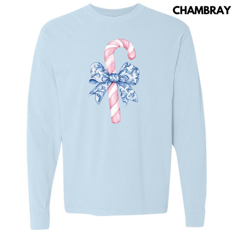 Pastel Candy Cane Long Sleeve Comfort Colors 'NLB' T-Shirts, Hoodie, Sweatshirt - T-Shirt, Sweatshirt, Hoodie