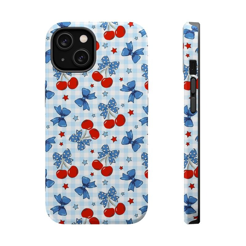 Patriotic Cherry Phone Case Mag Safe Compatible Magnetic Tough Cases T-Shirts, Hoodie, Sweatshirt - T-Shirt, Sweatshirt, Hoodie