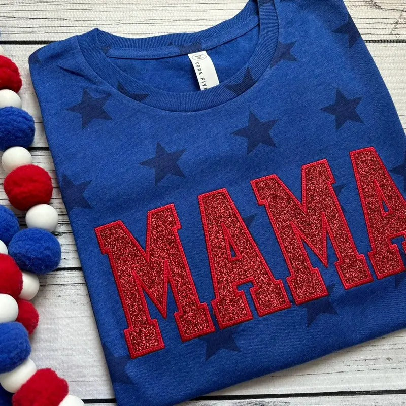 Patriotic Mama Glitter T-Shirts, Hoodie, Sweatshirt - T-Shirt, Sweatshirt, Hoodie