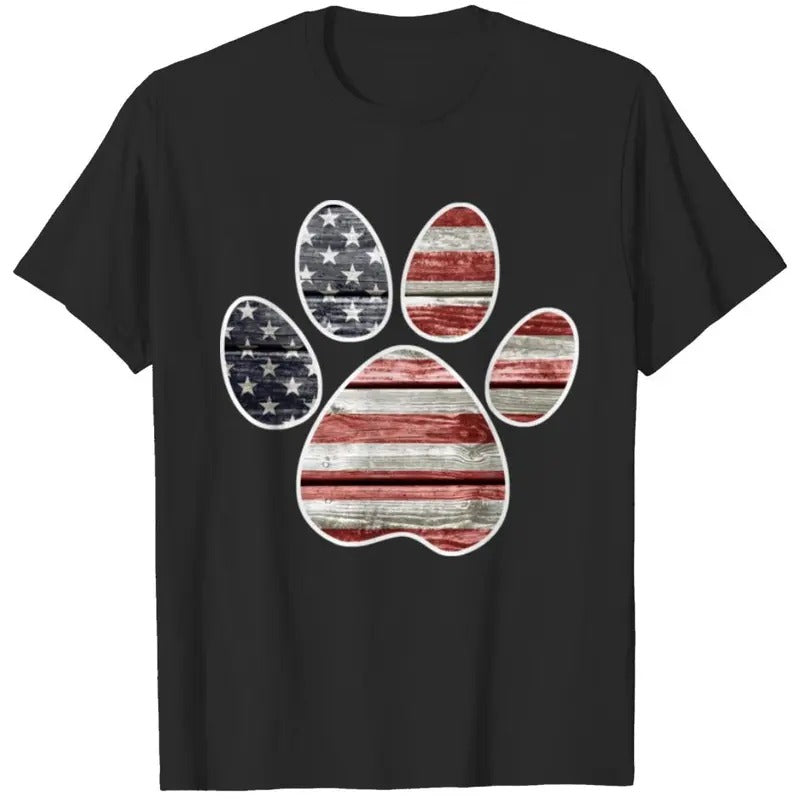 Patriotic Paw Print American T-Shirts, Hoodie, Sweatshirt - T-Shirt, Sweatshirt, Hoodie
