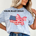 Patriotic USA & Bow Shirt ~ Relaxed Fit Printed USA Womenswear Casual Comfort Cotton Top Athletic Boho Chic T-Shirts, Hoodie, Sweatshirt - T-Shirt, Sweatshirt, Hoodie