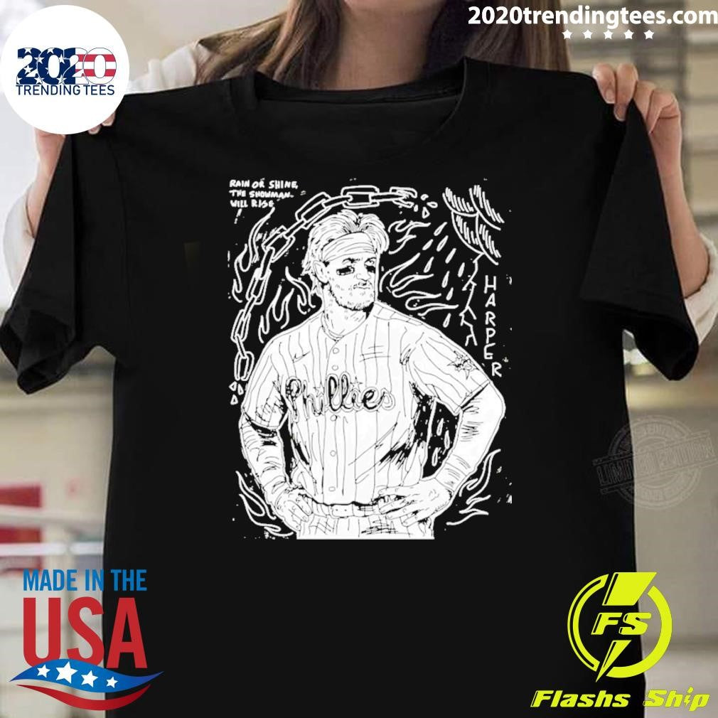 Paul Carpenter Bryce Harper Philadelphia Phillies Rain Or Shine The Snowman Will Rise Shirt - T-Shirt, Sweatshirt, Hoodie