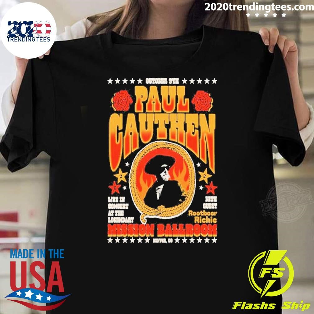 Paul Cauthen 10 9 2026 Denver Co Poster Shirt Unisex T-shirt, Sweatshirt, Hoodie, Long Sleeve Tee - T-Shirt, Sweatshirt, Hoodie