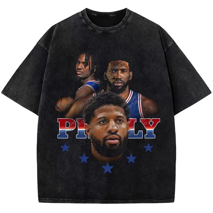 Paul George Joel Embiid Tyrese Maxey Philly Big 3 Philadelphia Basketball Cotton T-Shirts, Hoodie, Sweatshirt - T-Shirt, Sweatshirt, Hoodie