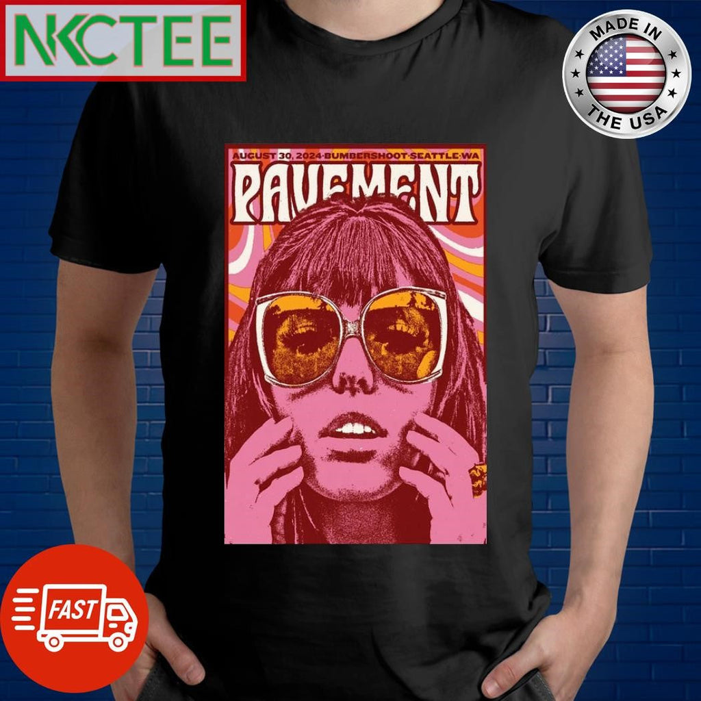 Pavement Bumbershoot In Seattle WA Aug 30th 2024 Poster Shirt Unisex T-shirt, Sweatshirt, Hoodie, Long Sleeve Tee - T-Shirt, Sweatshirt, Hoodie
