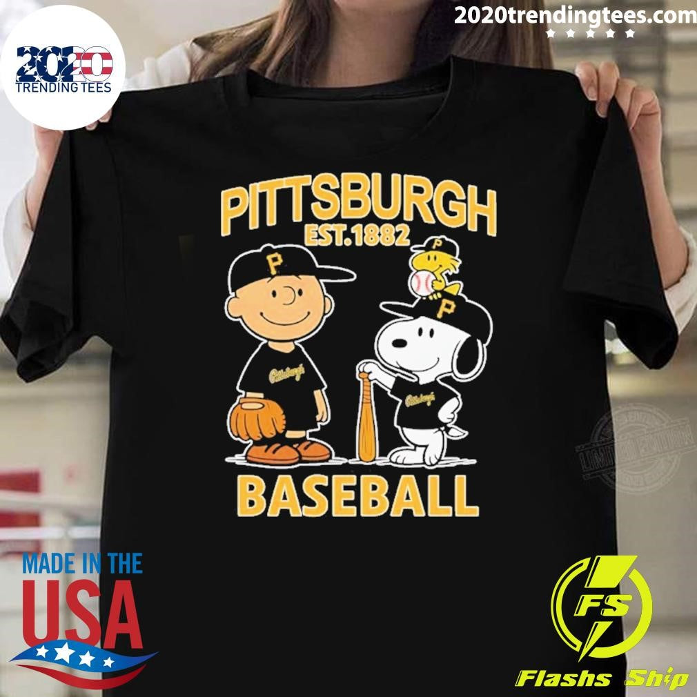Peanuts X Pittsburgh Pittsburgh Baseball Est 1882 Shirt Unisex T-shirt, Sweatshirt, Hoodie, Long Sleeve Tee - T-Shirt, Sweatshirt, Hoodie