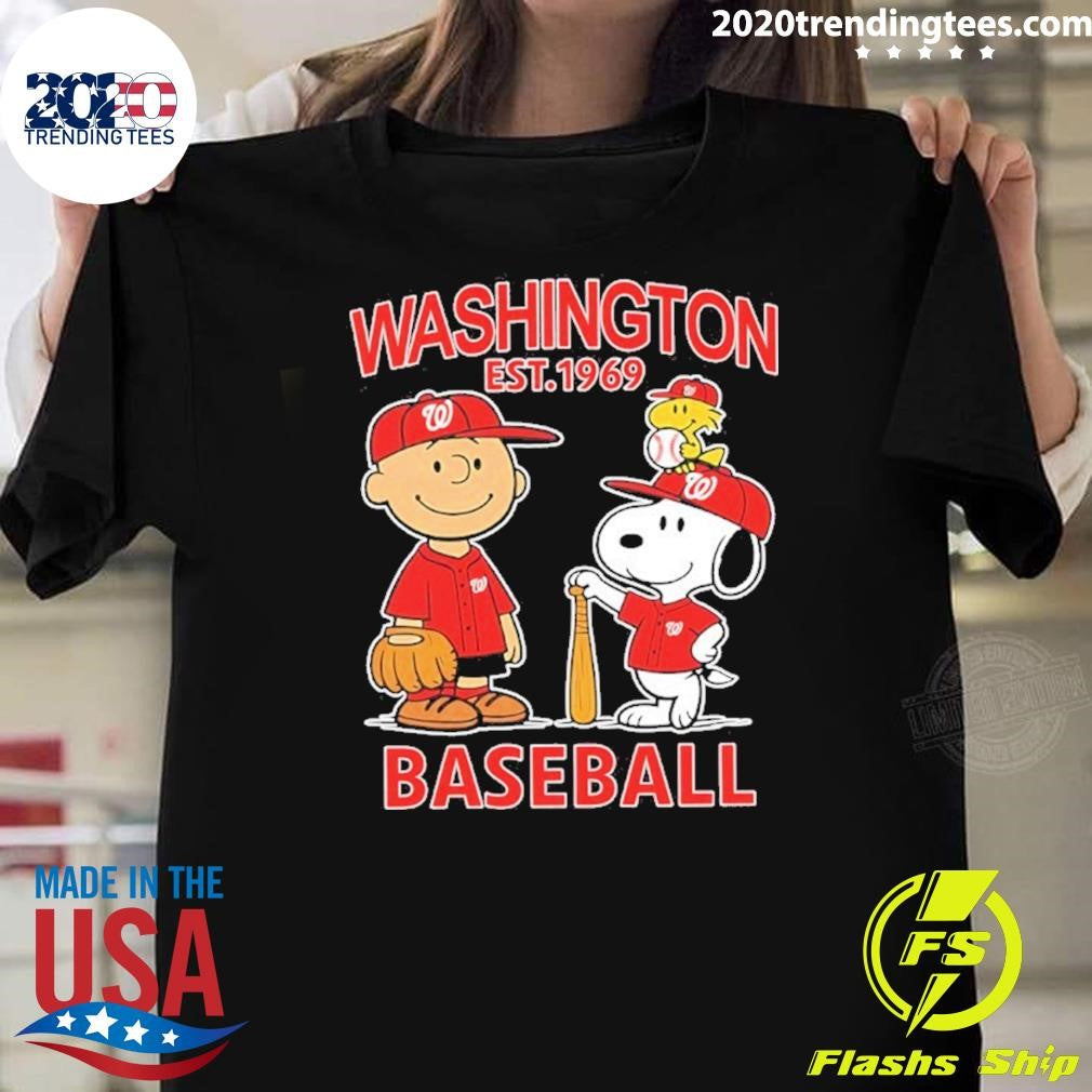 Peanuts X Washington National Baseball Est 1969 Shirt Unisex T-shirt, Sweatshirt, Hoodie, Long Sleeve Tee - T-Shirt, Sweatshirt, Hoodie