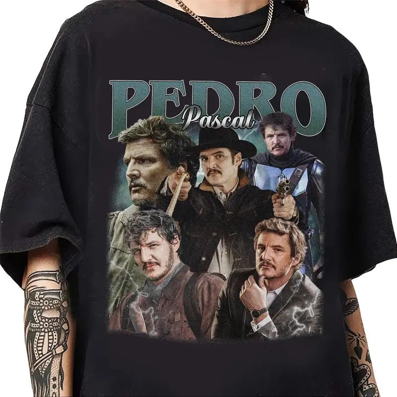 Pedro Pascal Shirt Pedro Pascal Tribute Celebrity Shirt Narco Pedro Pascal Fans Cotton Menswear Streetwear Casual T-Shirts, Hoodie, Sweatshirt - T-Shirt, Sweatshirt, Hoodie