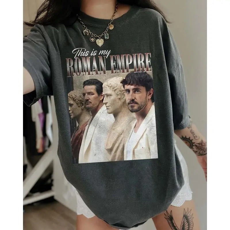 Pedro Pascal Paul Mescal Roman Empire Comfort Colors Y2K 90s Retro Movies Bootleg Soft Fit Cotton Top T-Shirts, Hoodie, Sweatshirt - T-Shirt, Sweatshirt, Hoodie