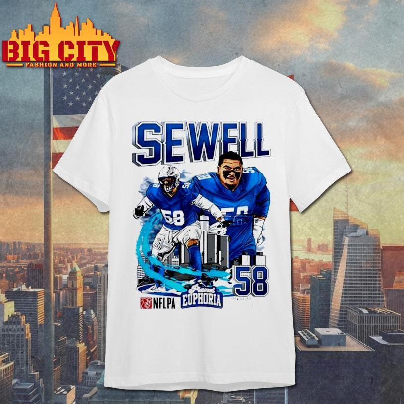 Penei Sewell Detroit Lions Player City Skyline Shirt Unisex T-shirt, Sweatshirt, Hoodie, Long Sleeve Tee - T-Shirt, Sweatshirt, Hoodie