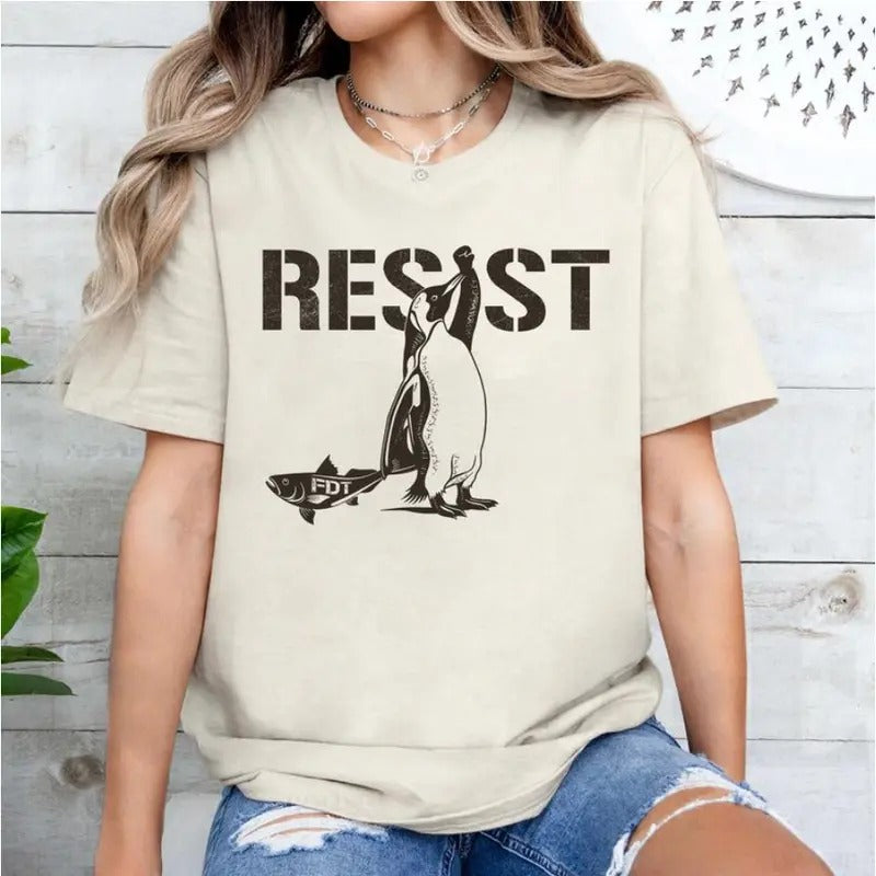 Penguins Against Tariffs Shirt Funny Anti Trump Cotton Full Colors Full Sizes Tropical Tropical Tropical T-Shirts, Hoodie, Sweatshirt - T-Shirt, Sweatshirt, Hoodie