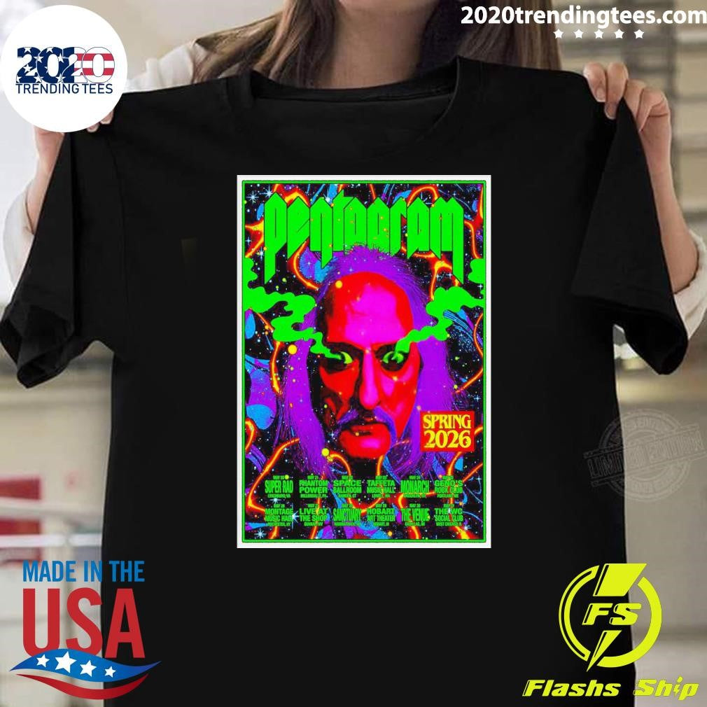 Pentagram 2026 Tour Spring Poster Shirt Unisex T-shirt, Sweatshirt, Hoodie, Long Sleeve Tee - T-Shirt, Sweatshirt, Hoodie