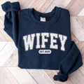 Personalize Wifey Est Engagement Shirt Bridal Shower Bride Personalized Bridal New Wife T-Shirts, Hoodie, Sweatshirt - T-Shirt, Sweatshirt, Hoodie