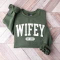 Personalize Wifey Est Engagement Bridal Shower Bride Personalized Bridal New Wife Cotton Womenswear T-Shirts, Hoodie, Sweatshirt - T-Shirt, Sweatshirt, Hoodie