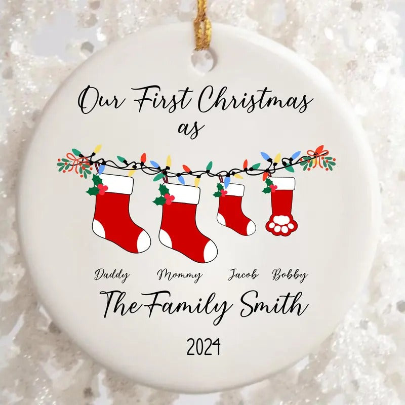 Personalized First Ornament First As Family Ornament First As Family 4 Ornament First Ornament T-Shirts, Hoodie, Sweatshirt - T-Shirt, Sweatshirt, Hoodie