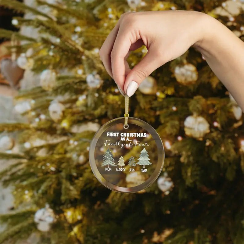 Personalized First As Family 4 Ornament Custom Xmas Ornament T-Shirts, Hoodie, Sweatshirt - T-Shirt, Sweatshirt, Hoodie