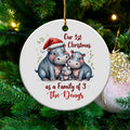 Personalized Hippo Family Ornament Our 1st As Family 3 Cute Keepsake First Decoration 2024 T-Shirts, Hoodie, Sweatshirt - T-Shirt, Sweatshirt, Hoodie