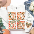 Personalized Mama Kid Names Sleeve Custom Floral Mom Shirt New Mom Shirt Cozy Mommy T-Shirts, Hoodie, Sweatshirt - T-Shirt, Sweatshirt, Hoodie