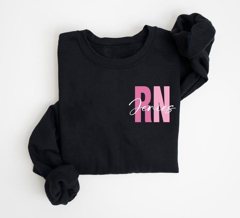 Personalized Registered Nurse Custom Nurse Shirt Pink RN Nurse Nurse Appreciation Custom RN Name T-Shirts, Hoodie, Sweatshirt - T-Shirt, Sweatshirt, Hoodie