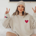 Personalized Valentines Initial Sleeve Fabric Cotton T-Shirts, Hoodie, Sweatshirt - T-Shirt, Sweatshirt, Hoodie
