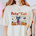 Pete Cat Five Little Pumpkin Shirt Groovy Cat Halloween Shirt Spooky Cool Cat Shirt Trick Teach Shirt Spooky Teacher Shirt T-Shirts, Hoodie, Sweatshirt - T-Shirt, Sweatshirt, Hoodie