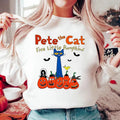 Pete Cat Five Little Pumpkin Shirt Spooky Groovy Cat Spooky Cool Cat Lover Teacher Halloween Shirt Trick Teach Shirt T-Shirts, Hoodie, Sweatshirt - T-Shirt, Sweatshirt, Hoodie