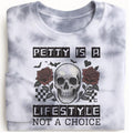 Petty Is Lifestyle Not Choice Grunge Skulls Skeletons Long Sleeve True Crime Casual Long Sleeve Womenwear Ghost Skeleton Womenswear Grey T-Shirts, Hoodie, Sweatshirt - T-Shirt, Sweatshirt, Hoodie