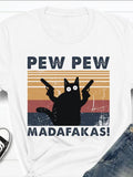 Pew Pew Madafakas Shirt Cat Lover Funny Cat Shirt Animal Lovers Shirt Pew Madafaka Black Cat Pewpew Shirt Menswear Top Underwear T-Shirts, Hoodie, Sweatshirt - T-Shirt, Sweatshirt, Hoodie