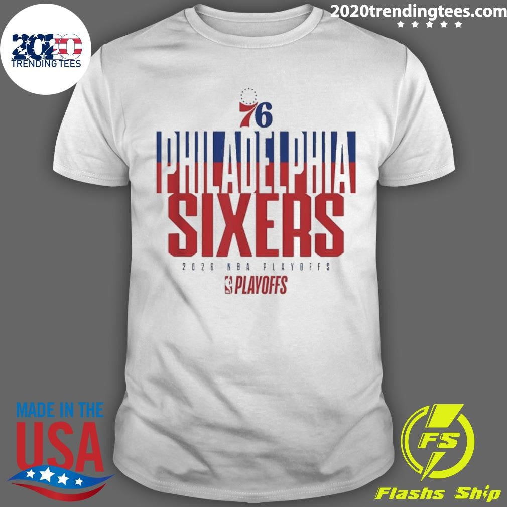 Philadelphia 76ers 2026 Nba Playoffs Stacked Up Shirt Unisex T-shirt, Sweatshirt, Hoodie, Long Sleeve Tee - T-Shirt, Sweatshirt, Hoodie