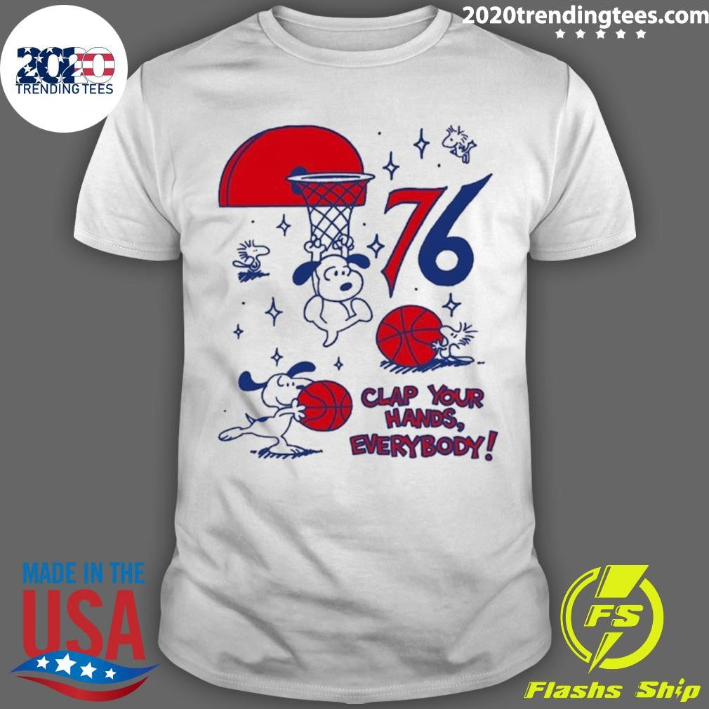 Philadelphia 76ers Clap Your Hands Everybody Shirt Unisex T-shirt, Sweatshirt, Hoodie, Long Sleeve Tee - T-Shirt, Sweatshirt, Hoodie