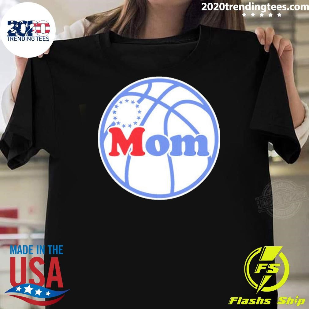 Philadelphia 76ers Hoops Mom 2026 Shirt Unisex T-shirt, Sweatshirt, Hoodie, Long Sleeve Tee - T-Shirt, Sweatshirt, Hoodie