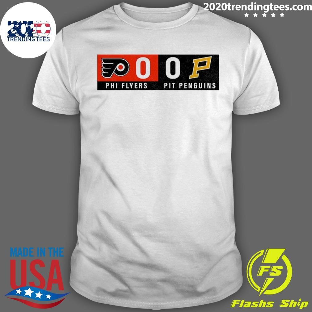 Philadelphia Flyers Vs Pittsburgh Penguins 0-0 Nhl Hockey Stanley Cup 2026 Shirt Unisex T-shirt, Sweatshirt, Hoodie, Long Sleeve Tee - T-Shirt, Sweatshirt, Hoodie