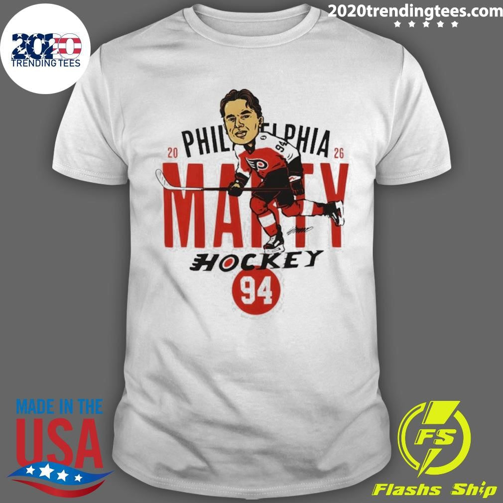 Philadelphia Hockey Porter Martone 94 2026 Nhl Signature Shirt Unisex T-shirt, Sweatshirt, Hoodie, Long Sleeve Tee - T-Shirt, Sweatshirt, Hoodie