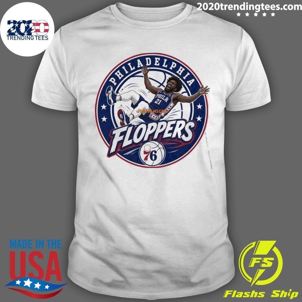 Philadelphia Joel Embiid Floppers 76ers Logo 2026 Shirt Unisex T-shirt, Sweatshirt, Hoodie, Long Sleeve Tee - T-Shirt, Sweatshirt, Hoodie