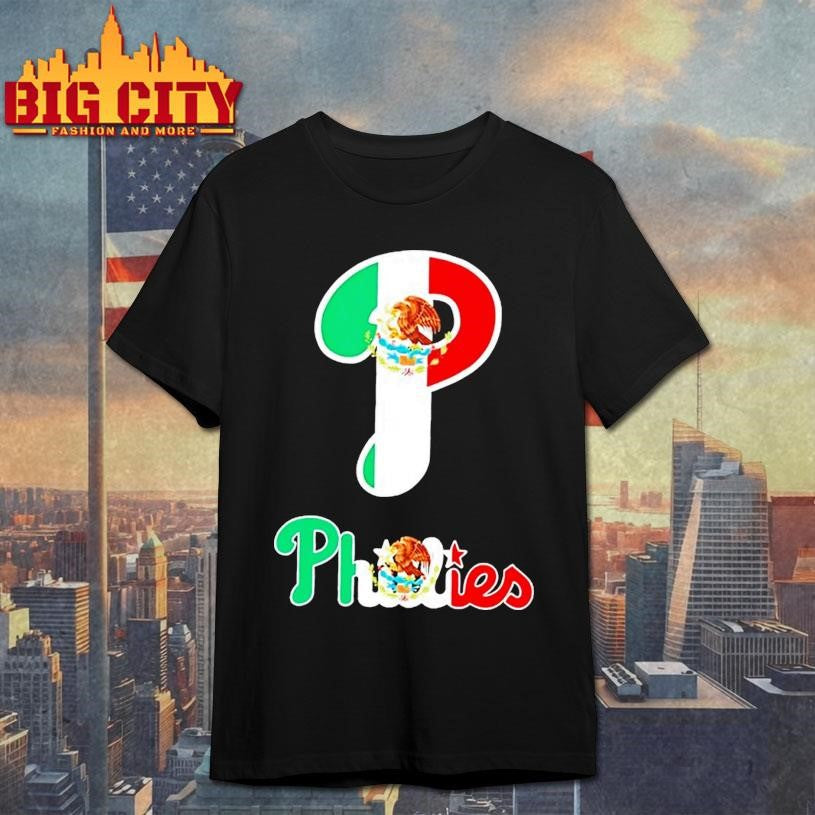 Philadelphia Phillies Baseball X Mexican Flag Shirt Unisex T-shirt, Sweatshirt, Hoodie, Long Sleeve Tee - T-Shirt, Sweatshirt, Hoodie
