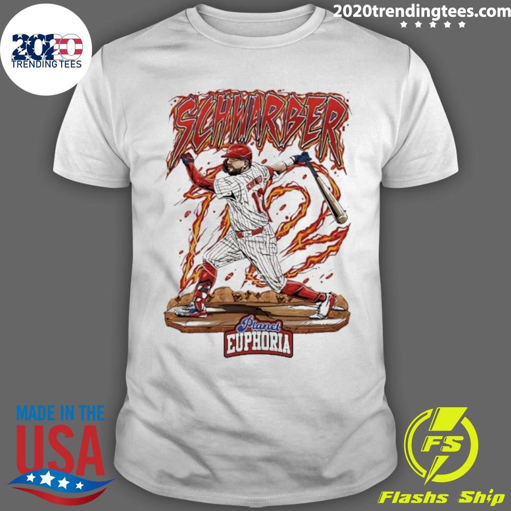 Philadelphia Phillies Kyle Schwarber Swing Flame Graphic Shirt Unisex T-shirt, Sweatshirt, Hoodie, Long Sleeve Tee - T-Shirt, Sweatshirt, Hoodie