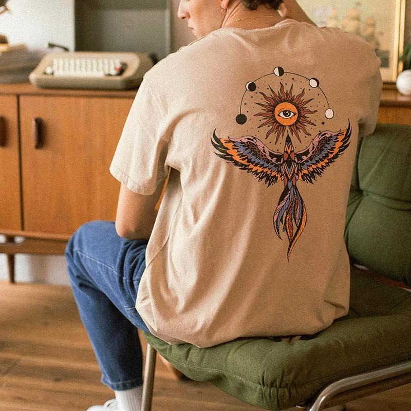 Phoenix Printed Retro Menswear Top T-Shirts, Hoodie, Sweatshirt - T-Shirt, Sweatshirt, Hoodie