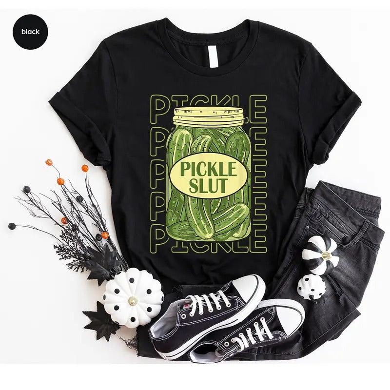 Pickle Slut Shirt Vintage Canned Pickles Funny Pickle Funny Humor Her T-Shirts, Hoodie, Sweatshirt - T-Shirt, Sweatshirt, Hoodie