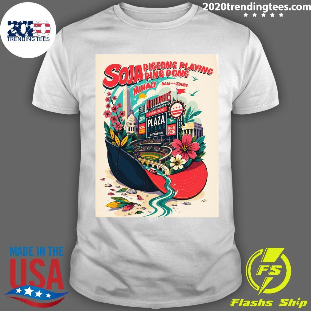 Pigeons Playing Ping Pong Washington DC At Plaza Stage At Nationals Park On August 1 2026 Shirt - T-Shirt, Sweatshirt, Hoodie