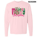 Pink & Green Merry Long Sleeve Comfort Colors 'NLB' T-Shirts, Hoodie, Sweatshirt - T-Shirt, Sweatshirt, Hoodie