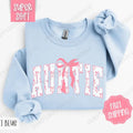Pink Auntie Bow Cute T-Shirts, Hoodie, Sweatshirt - T-Shirt, Sweatshirt, Hoodie