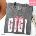 Pink GiGi Bow Shirt Comfort Colors Cute T-Shirts, Hoodie, Sweatshirt - T-Shirt, Sweatshirt, Hoodie