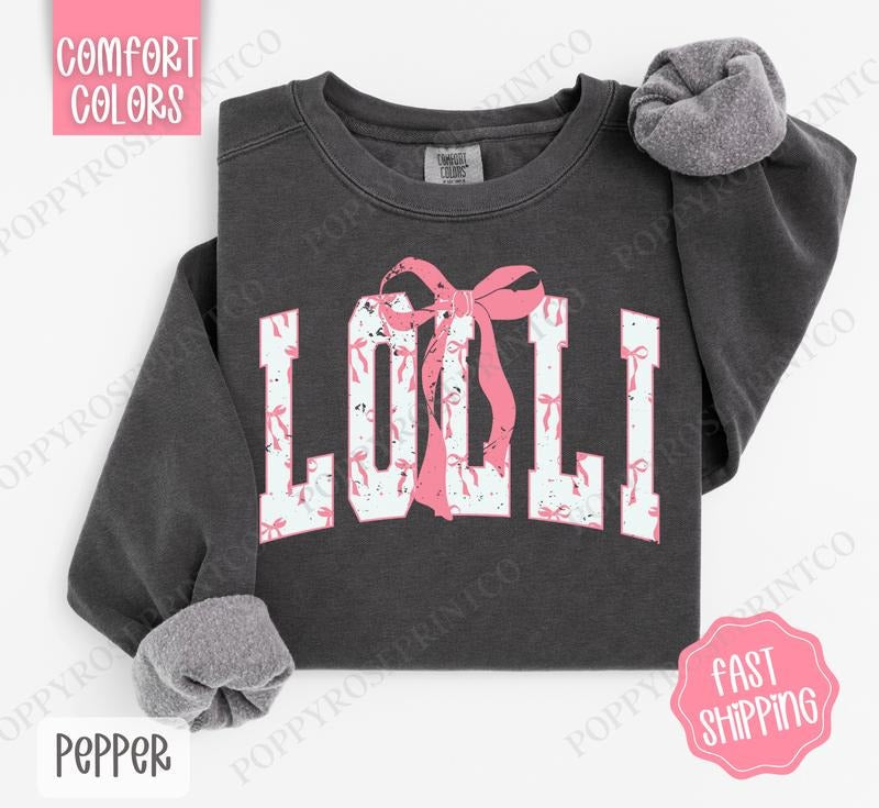 Pink Lolli Bow Comfort Colors Cute T-Shirts, Hoodie, Sweatshirt - T-Shirt, Sweatshirt, Hoodie